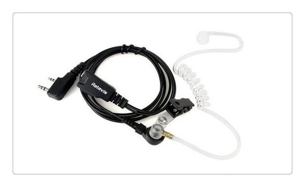 Retevis 2 Pin Acoustic Tube Headset Earpiece For Kenwood Radios HYT BAOFENG BF-UV5R 888S High Quality