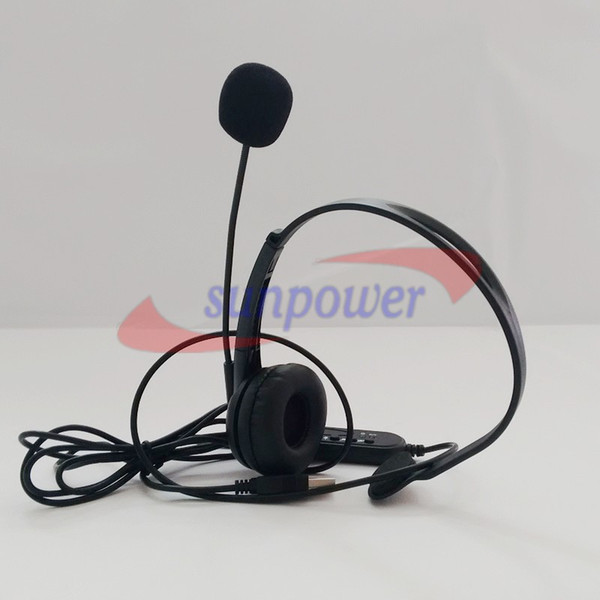 10pcs/lot, USB mono headset headphone with noise cancelling for call center, freeshipping by UPS/DHL