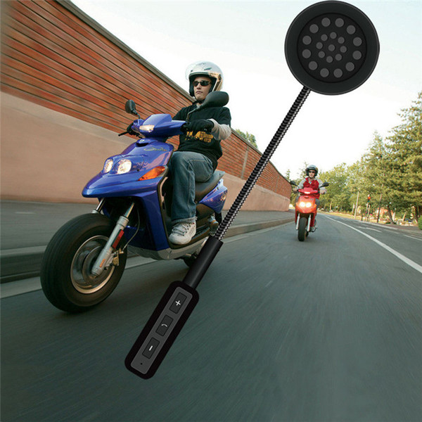 Motorcycle Helmet Headset Bluetooth 4.0 Dual Stereo Speakers Hands Free Music Call Control Mic Earphone Black