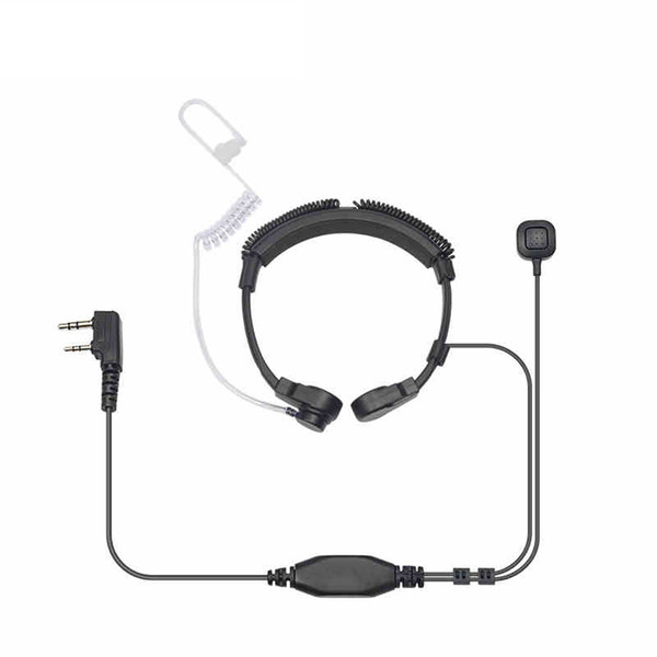 Air Headset 2 Pin PTT Advance Adjustable Overhead Earpiece Boom Microphone Noise Cancelling Headphone for KENWOOD ICOM QUANSHENG PUXING