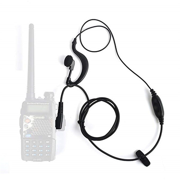 C024 2Pin PTT headset with microphone for two walkie talkies QUANSHENG mode PUXING WOUXUN tyt BAOFENG UV5R 888S