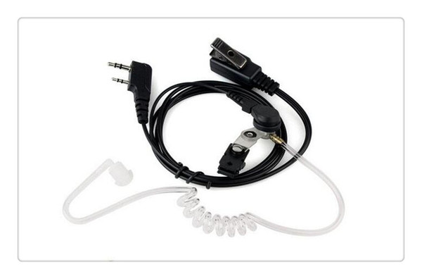 1PCS Retevis 2 Pin Acoustic Tube Headset Earpiece For Kenwood Radios HYT BAOFENG BF-UV5R 888S High Quality