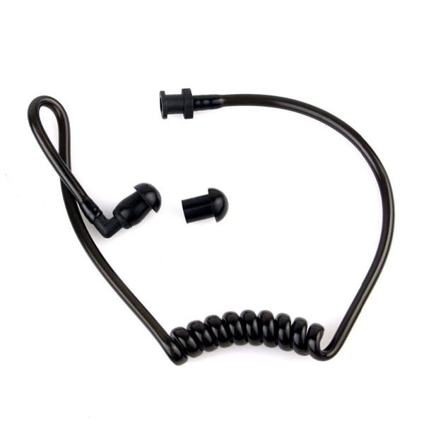 Walkie Talkie Earpiece New Replacement Black Coil Acoustic Air Tube + Earplug for Walkie Talkie Earpiece C2059A Alishow