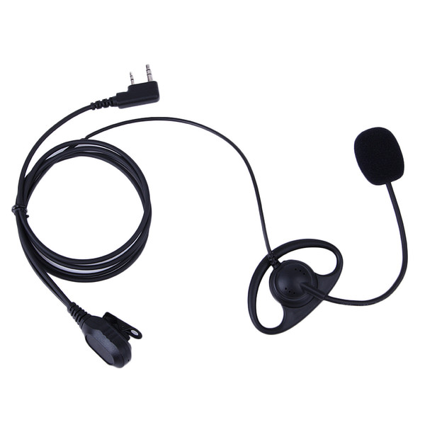 D-Shape PTT Earpiece Headphone with Boom Mic for Kenwood Baofeng Retevis TYT Radio Wholesale C2189A