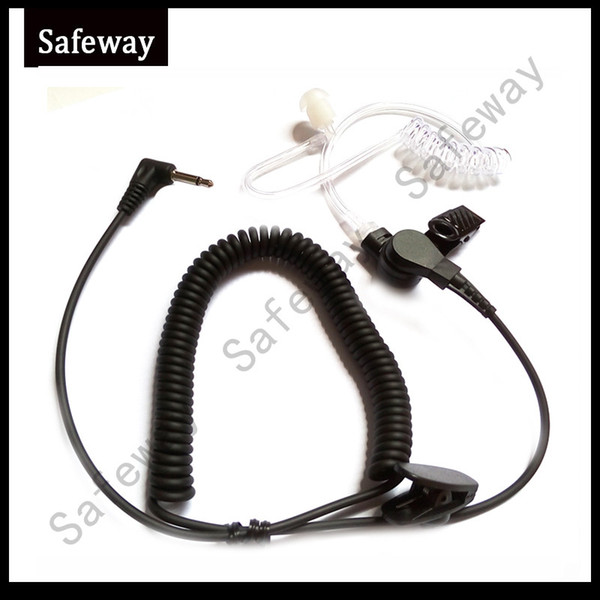 3.5mm Listen only earpiece receive only earphone with acoustic tube for Motorola kenwood ICOM two way radio microphone