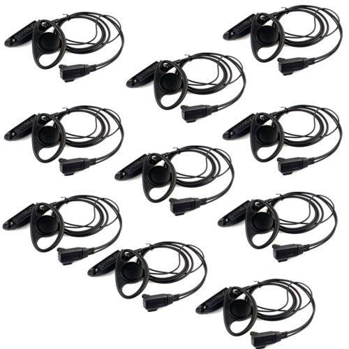 10PCS/lot Multi-Pin D-Shape Earpiece Headset for Motorola GP328 GP320 GP340 GP640 walkie talkie yaesu frequency portable earpiece