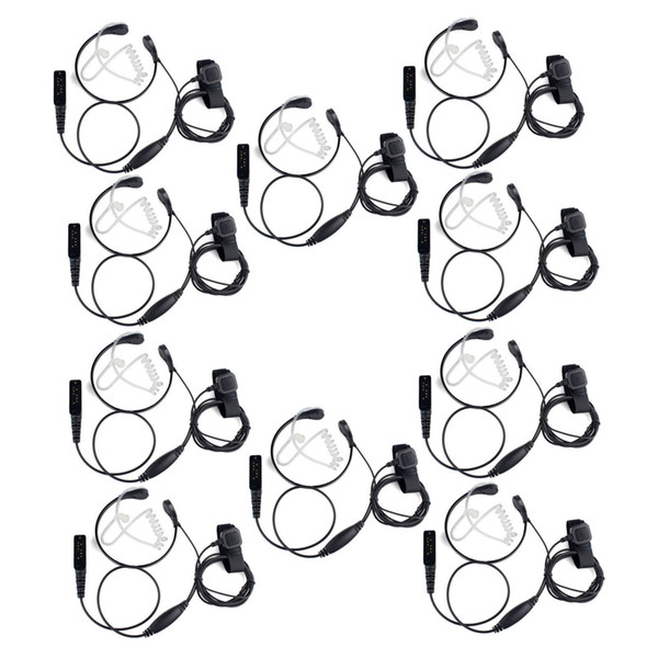 10pcs Earpiece Acoustic Throat MIC Finger Ring Type PTT for SEPURA STP8000 Radio