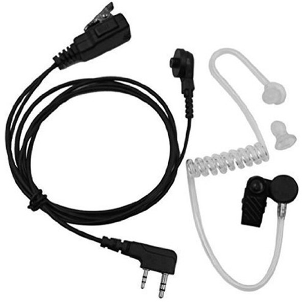 Hot Covert Air Acoustic Tube 2 Pin PPT Earpiece For Kenwood Headset Radio Walkie Talkie Mic Microphone Baofeng Accessories Uv-5r