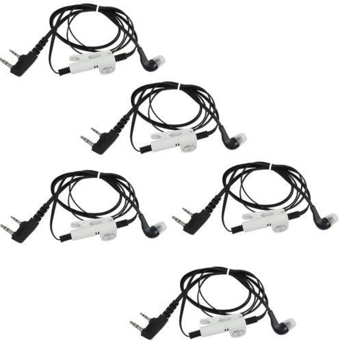 5PCS/lot 2 PIN Earpiece For KENWOOD TH D7/F6/22 KPG87D/75D/56D BAOFENG UV5R Black cb radio comunicador yaesu Earpiece