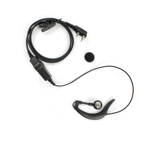 Wholesale PTT Mic Ear-hook Earphone K Head Headset for Baofeng BF-888S UV-5R BF-H8 Walkie Talkie Accessories BY DHL