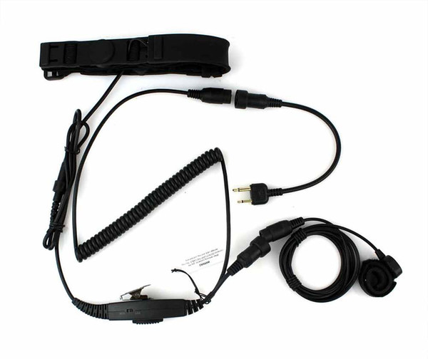 2 Pin PTT VOX Adjustable Volume Throat OR Forehead MIC for ICOM F3 F4 F10 F20 F31CobraGME Electrophone New Black C0215A Alishow