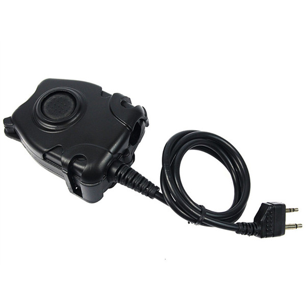 Waterproof PTT Cable Black for GXT LXT Alan Midland Line Plug for Z Tactical Walkie Talkie Headset J6512A