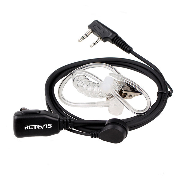 Retevis PTT Earpiece MIC Covert Acoustic In-ear Headset for KENWOOD BAOFENG TYT