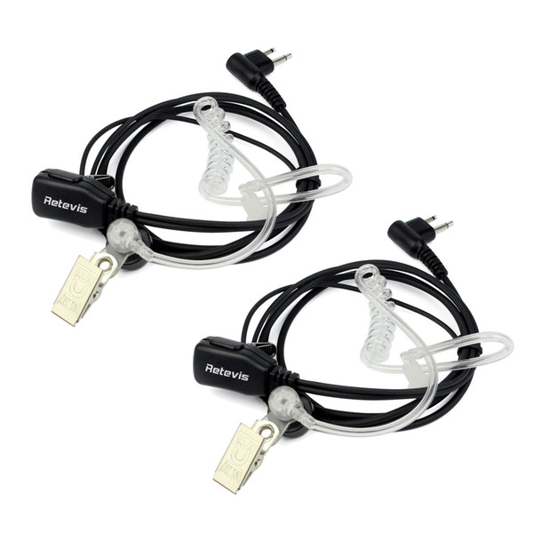 2XRetevis M001 2Pin PTT Mic Covert AcousticTube Earpiece Headset For Motorola