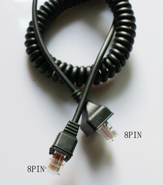 8 pin Replacement Microphone Mic Coiled Cord Cable For Kenwood Mobile Radio TK-630 TK-730 TK-830 TK-760, TK-768, TK-768G