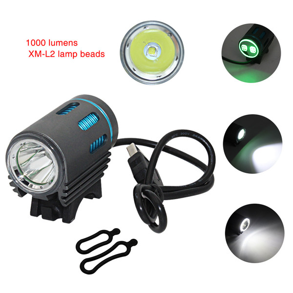 USB Port 1x XM-L2 LED 1000LM LED Headlight Bicycle Light Bike Front LED Bike Light bicycle tail light