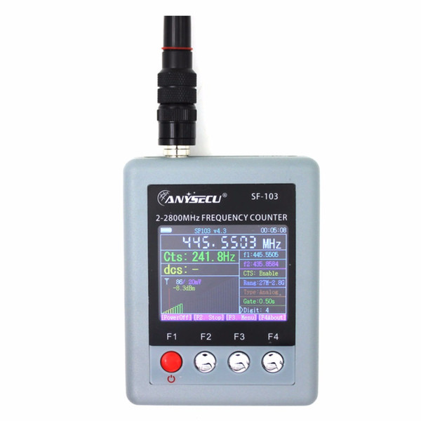 Anysecu SF103 2MHz-200MHz / 27MHz -2800MHz Portable Frequency Counter CTCCSS/DCS testable, DMR Digital Signal Testable SF-103