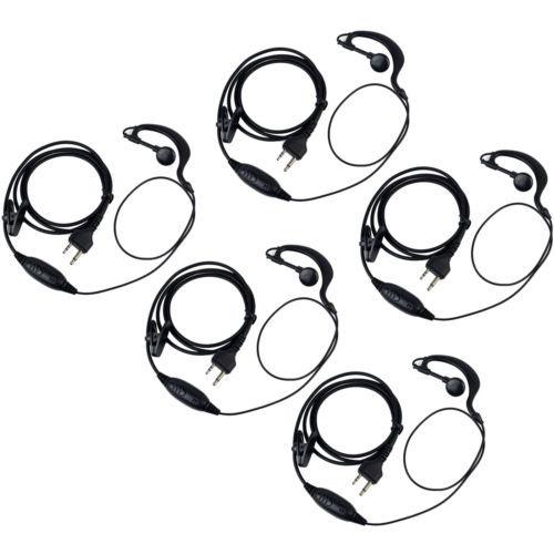 5PCS/lot G-Shape Earpiece Headset PTT MIC for Midland Walkie Talkie G5/6/7/8 LXT114 cb radio comunicador yaesu earpiece headset