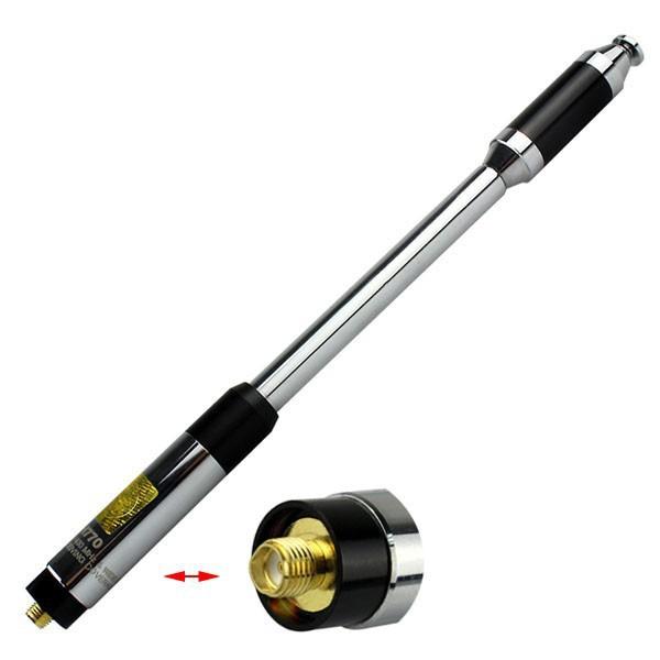 New RH770 Dual Band 144/430MHz High Gain SMA-Female Telescopic Handheld Radio Antenna for Harvest Kenwood BAOFENG WALKIE TALKIE