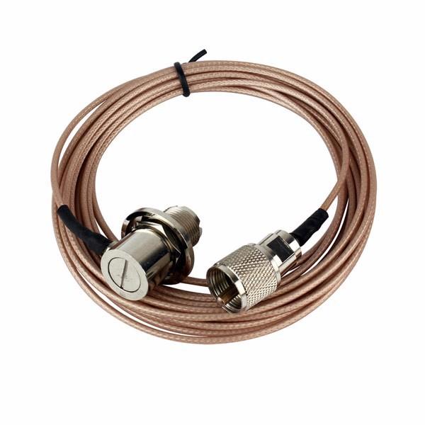 Pink 5 Meter Coaxial Cable UHF/PL-259 Male to Female for YAESU for ICOM for KENWOOD Mobile Radio Walkie Talkie Antenna J6239E