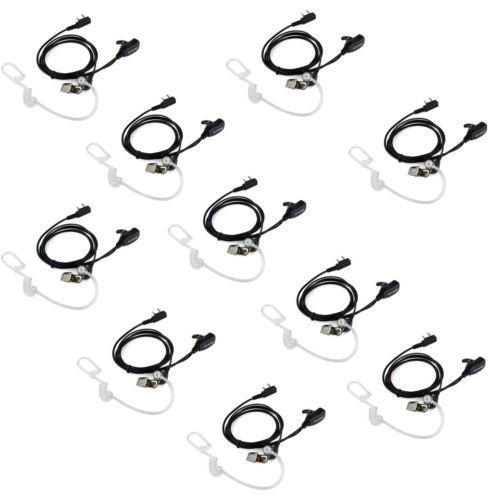 10pcs/lot PTT MIC In-ear Earpiece Headset for Radio KENWOOD BAOFENG BF-888s HYT walkie talkie radio comunicador cb radio Earpiece Headset