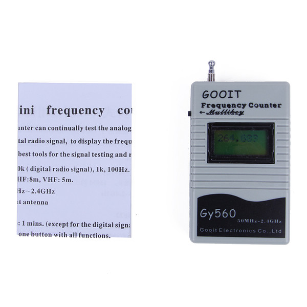 GY560 Frequency Counter Mini Handhold Meter for Two Way Radio Transceiver GSM 50 MHz-2.4 GHz LCD Display free shipping