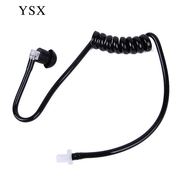 Detachable air tube with earbuds tube headset replacement for Motorola two way radio acoustic tube headset replacement black cb radio yeasu