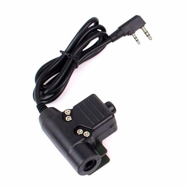 U94 PTT Cable Plug for Z Tactical Bowman Elite II HD01 HD02 Radio Headset for Kenwood Walkie Talkie Ham Radio Transceiver C2112A