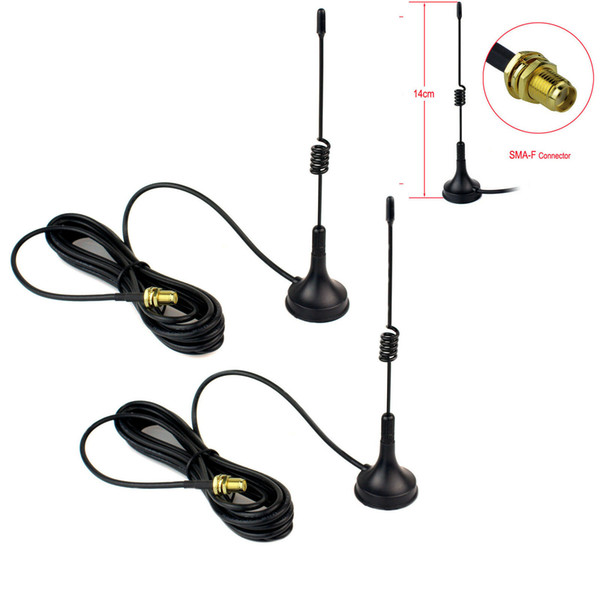 2X SMA-F UHF 400-470MHz Magnetic Vehicle Mounted Antenna for Kenwood BAOFENG