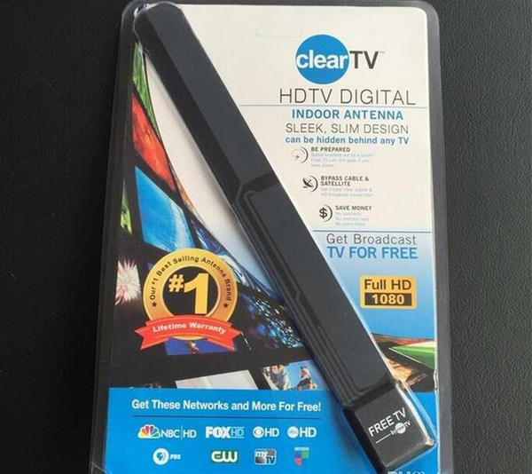 HOT HDTV Digital Indoor Antenna TR Clear Tv key Sleek Slim Design Hidden Behind TV,Get broadcast tv for free