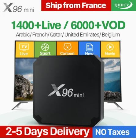 Android 7.1 X96 Mini 1/8GB Set Top box With 1 Year Arabic USA UK Netherlands QHDTV IPTV Subscritiption Amlogic S905W Quad Core Smart TV Box