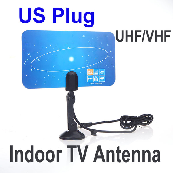 Digital Indoor TV Antenna HDTV DTV HD VHF UHF Flat Design High Gain US Plug New Arrival TV Antenna Receiver