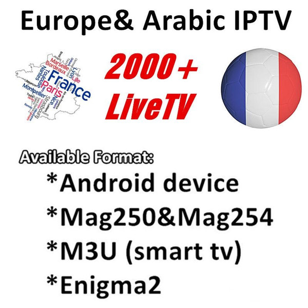 1 Year European Arabic IPTV Account subscription Euro French Germany Turkish African live channels for android 7.1 box