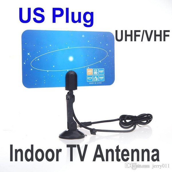 Digital Indoor TV Antenna HDTV DTV HD VHF UHF Flat Design High Gain US Plug New Arrival TV Antenna Receiver