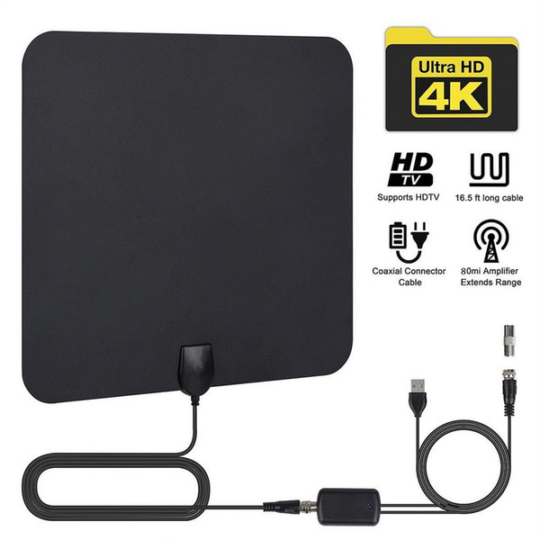 ATSC DVB T2 HDTV Antenna for TV 1080P 50 Miles Indoor Digital HDTV Antenna Easy Installation Antenna for TV 1080P High Reception Amplified