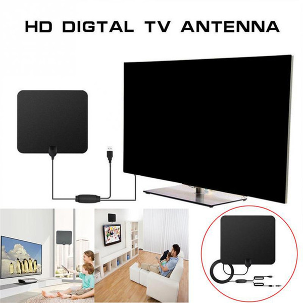 TV Antenna Indoor Amplified HDTV Antenna 50 miles Range with Amplifier USB Power Supply and 13FT High Performance Coax Cable