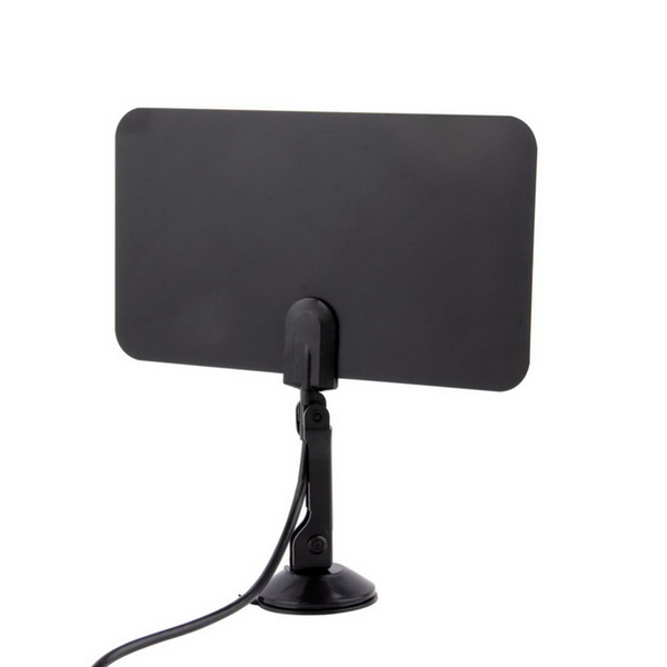 Digital Indoor TV Antenna HDTV DTV HD 1080p TV Box Ready VHF UHF Flat Design High Gain HD TV DTV Box with Stand Mount Holder