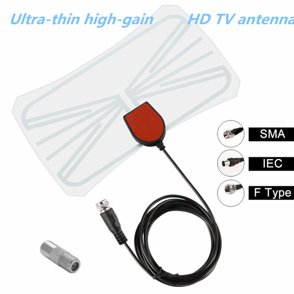 white 150 Mile Indoor TV Antenna Digital HDTV Antenna Freeview DVB-T/DVT-T2 VHF UHF High Gain radio ATSC TV Aerial radius