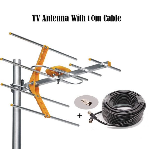 129 HD Digital Outdoor TV Antenna With Coaxial Cable For DVBT2 HDTV ISDBT ATSC High Gain Strong Signal Outdoor TV Antenna