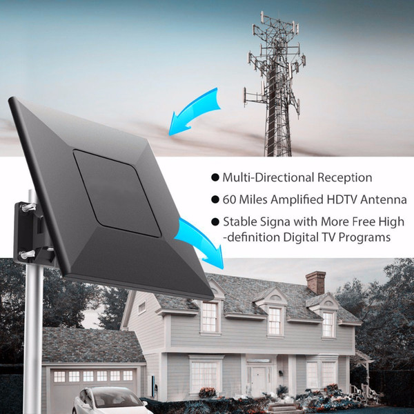 High Gain Digital HDTV Antenna 150 Miles Outdoor Indoor TV Antenna Signal Reception Amplifier Booster Radio TV Aerial