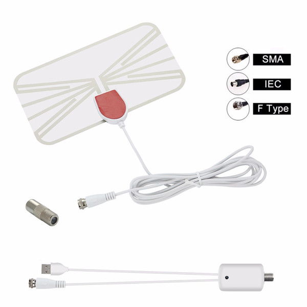 Indoor Digital TV Antenna 4K 1080P Transparent TV Antenna HDTV Signal Receiver Amplifier Mini DVB-T2 Aerial