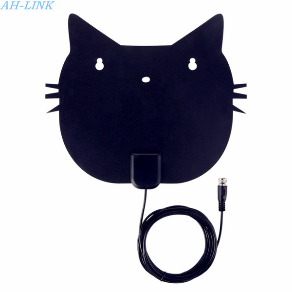 AH-LINK 50 Miles kitten shape Indoor Freeview TV Antena Digital HDTV Antenna TV radius Aerial Surf HD TV VHF UHF Antennas