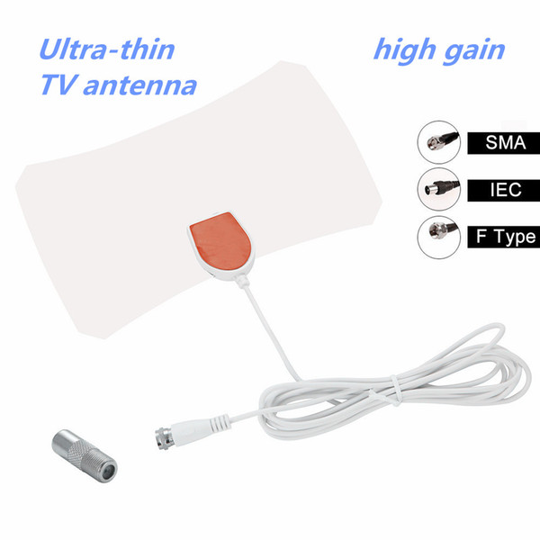 white 50 Mile Indoor TV Antenna Digital HDTV Antenna Freeview DVB-T/DVT-T2 VHF UHF High Gain radio ATSC TV Aerial radius