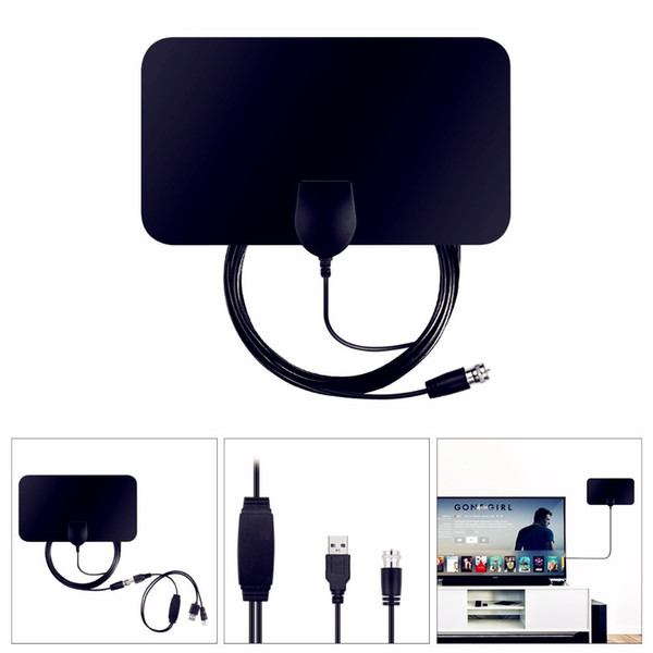 AH-LINK 1080P European and American HDTV indoor 60mile TV Antenna Digital HDTV Antenna VHF-H/UHF DVB-T DVB-T2 Digital TV Aerial