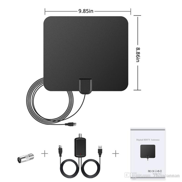 Indoor HDTV Antenna Amplified TV Antenna 50 Mile Range 4M Length Cheap HD TV Antenna With Packing Box