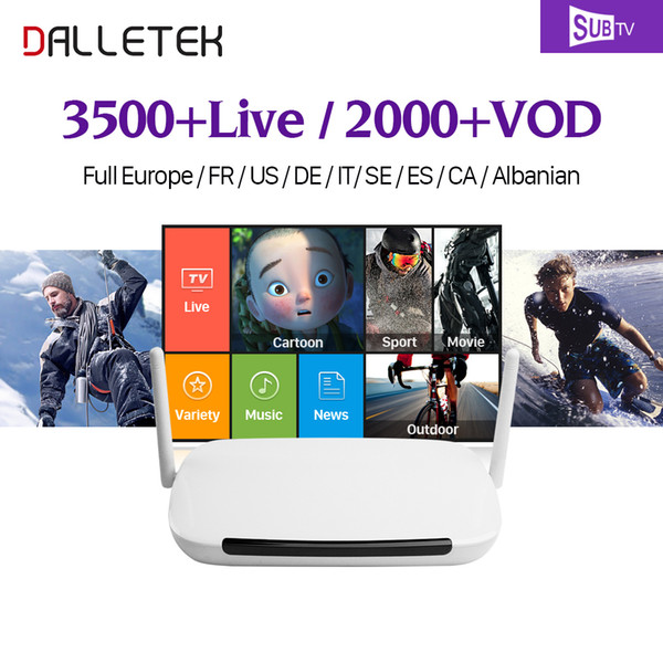 Arabic IPTV 1 Year IUDTV Code IPTV Subscription SUBTV Dalletektv Smart Android 6.0 TV Box Europe French Italia IPTV Box