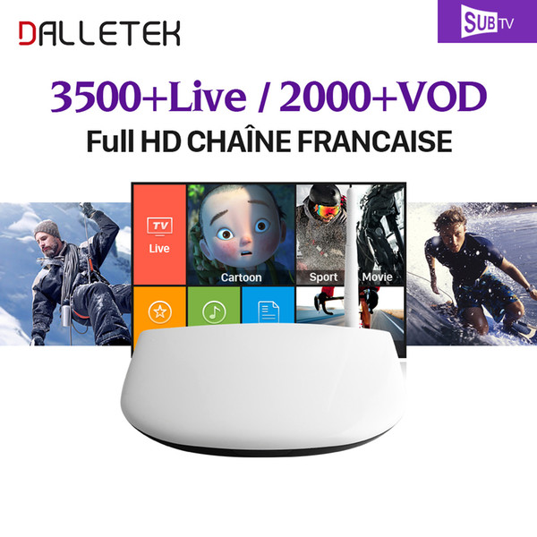1 year Dalletektv Android 6.0 Smart TV Box 4K x 2K RK3229 1G/8G 2.4GHz WiFi Smart Media Player SUBTV IPTV Arabic Europe French IPTV Box
