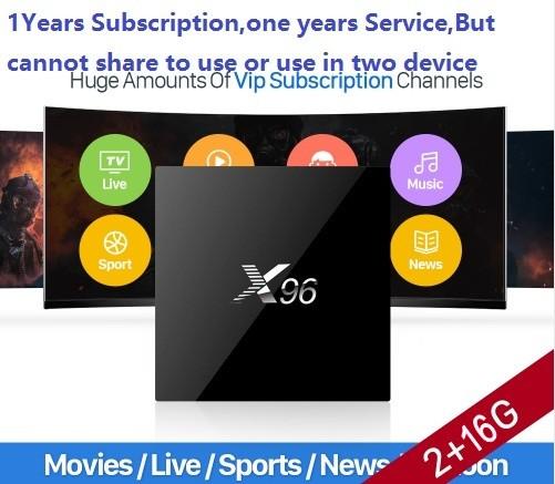 Smart Android 6.0 TV Box with 1 years IUDTV Code Subscription Europe IPTV Channels Sweden French Arabic IPTV with 2G 16G X96