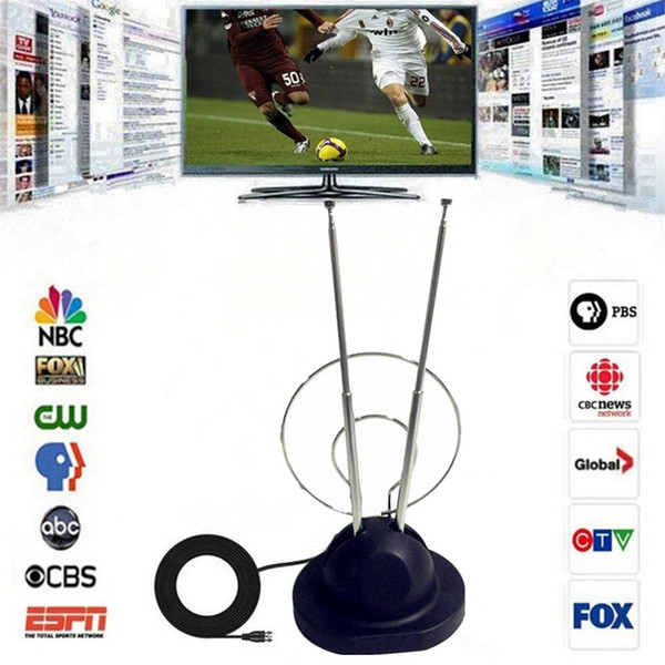 Indoor TV Antenna for Digital Television Magnetic TV Antena Radius Aerial HDTV Booster Satellite Receiver Radio Antenna