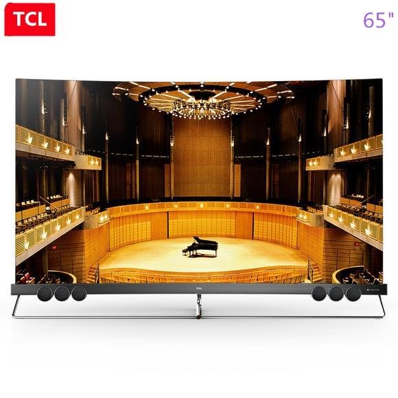 TCL 65-inch proto-quantum dot curved screen full ecological HDR intelligent ultra hd 4K curved TV free shipping